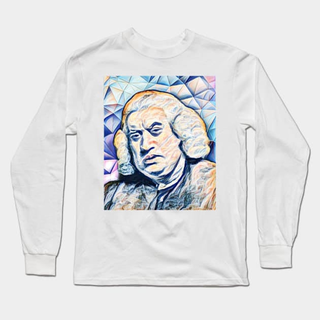 Samuel Johnson Portrait | Samuel Johnson Artwork 12 Long Sleeve T-Shirt by JustLit